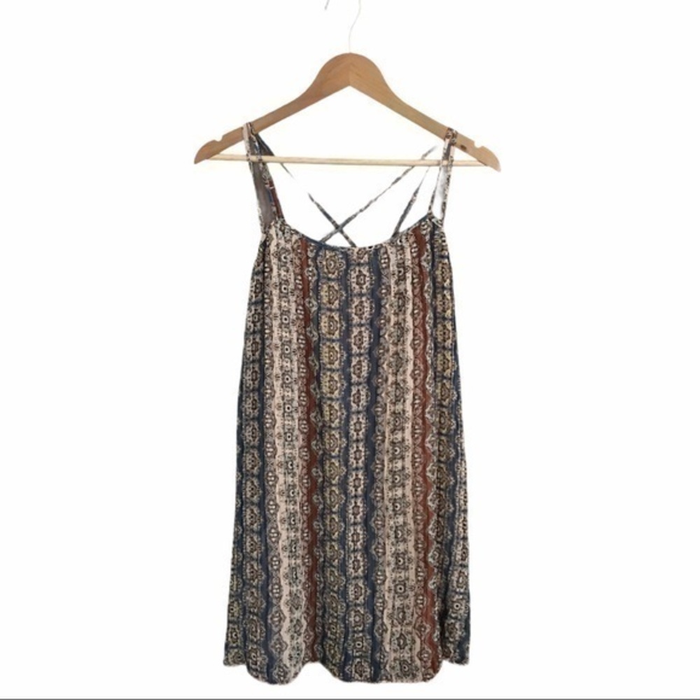 BCBG Multi-Print Criss-Cross Strap Dress!